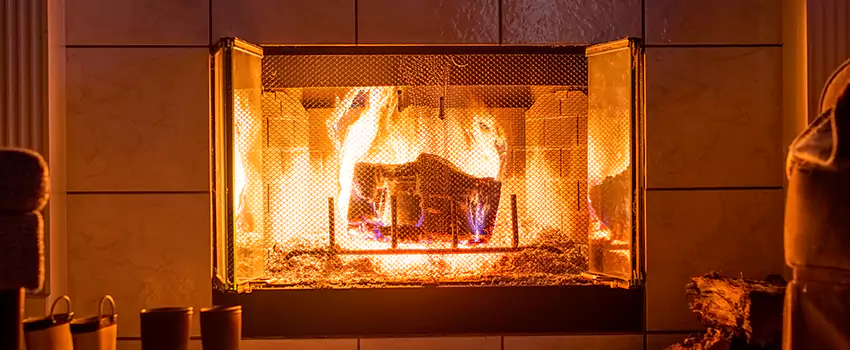 Mendota Hearth Landscape Fireplace Installation in East Chicago, Indiana