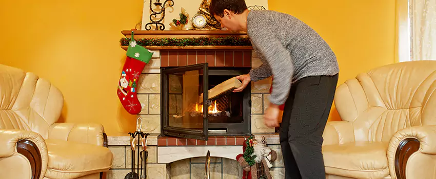 Rusted Metal Fireplace Restoration in East Chicago, Indiana